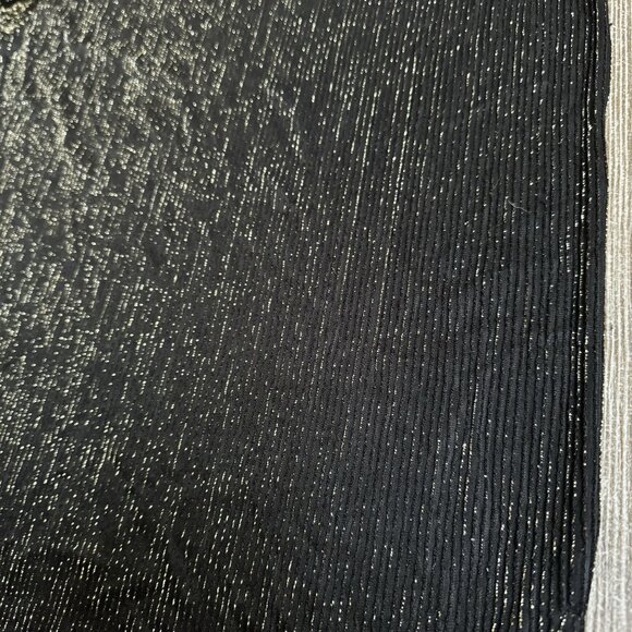 2/$18 SALE! Vintage Impressions Semi Sheer Shirt Womens Metallic Gold Black USA - Picture 4 of 8